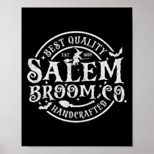 Salem Broom Company Est 1692 Halloween Fun Witch Poster