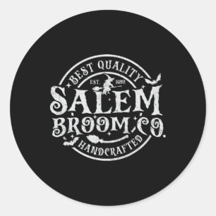 Salem Broom Company Est 1692 Halloween Fun Witch Runder Aufkleber