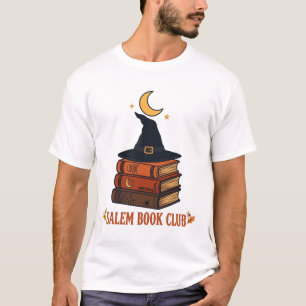 Salem Buchclub Grusel-Lesestoff Halloween-Typograp T-Shirt