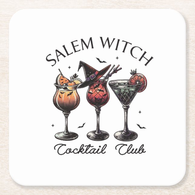 Salem Cocktail Club Rechteckiger Pappuntersetzer (Vorderseite)