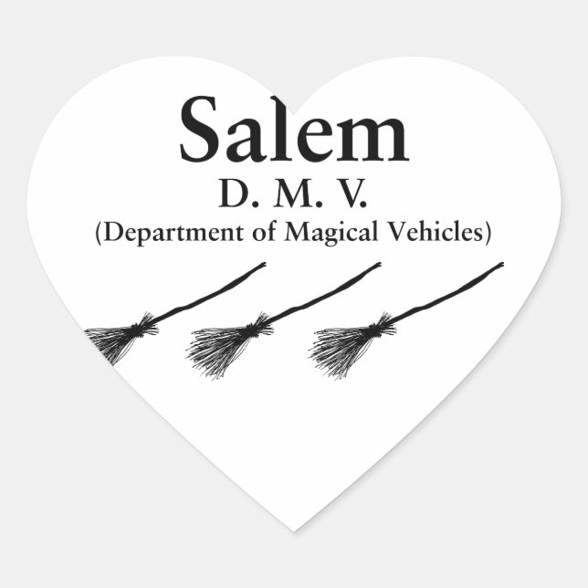 Salem DMV Herz-Aufkleber (Vorderseite)