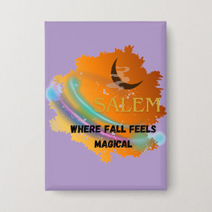 Salem Fall Magic Rainbow Button