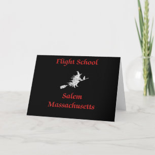 Salem Flight School Halloween Hexenkleidung Gesche Karte