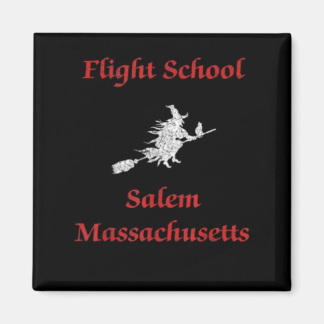 Salem Flight School Halloween Hexenkleidung Gesche Magnet (Vorne)