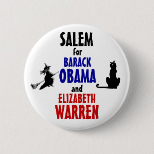 Salem für Obama und Waren 2012 Button