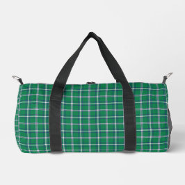 Salem Green and White Plaid Duffle Bag