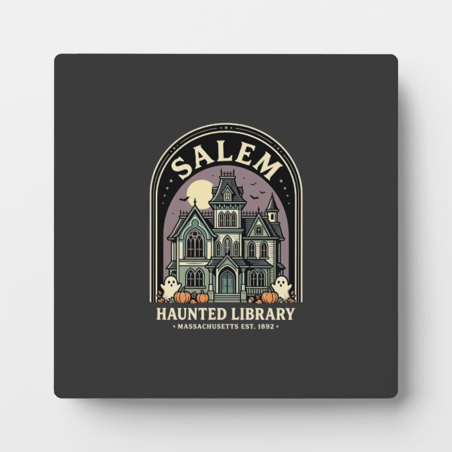 Salem Haunted Library Halloween Design_1 Fotoplatte (Vorderseite)