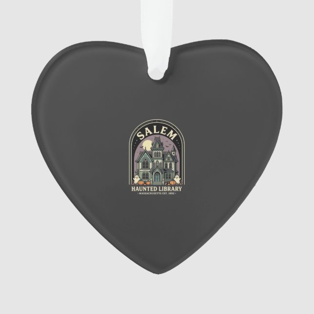 Salem Haunted Library Halloween Design_1 Ornament (Vorderseite)