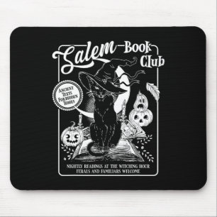 Salem Hexe Book Club Bookro Halloween Blac Mousepad