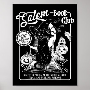 Salem Hexe Book Club Bookro Halloween Blac Poster