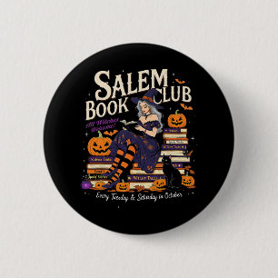 Salem Hexen Buchclub Halloween Lesebuch Liebhaber Button