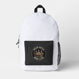 Salem Hexen Buchclub Halloween Skelett Design_1 Bedruckter Rucksack