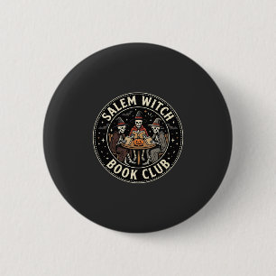 Salem Hexen Buchclub Halloween Skelett Design_1 Button