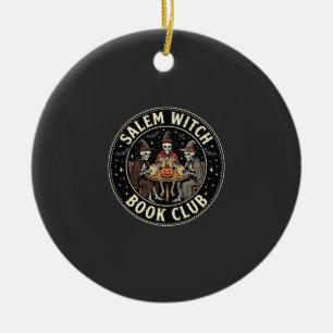 Salem Hexen Buchclub Halloween Skelett Design_1 Keramik Ornament
