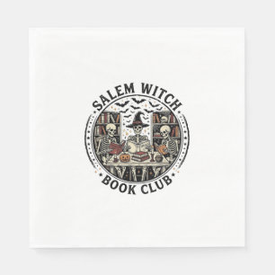 Salem Hexen Buchclub Vintage Skelett Halloween S Serviette