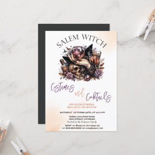 Salem Hexen Kostüme & Cocktail Halloween Einladung