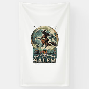 Salem Hexen-Shirt Vintage Gravur Gruseliger Humor Banner