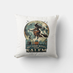 Salem Hexen-Shirt Vintage Gravur Gruseliger Humor Kissen