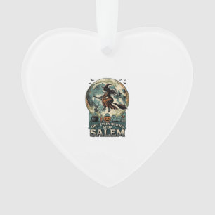 Salem Hexen-Shirt Vintage Gravur Gruseliger Humor  Ornament