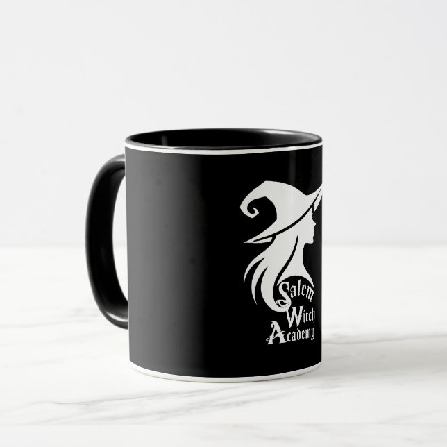 Salem Hexenakademie Halloween Wiccan Hexen Tasse (Vorderseite Links)