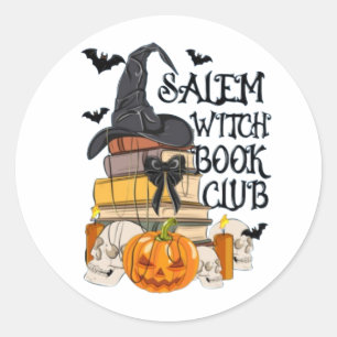 Salem Hexenbuchclub Halloween Runder Aufkleber