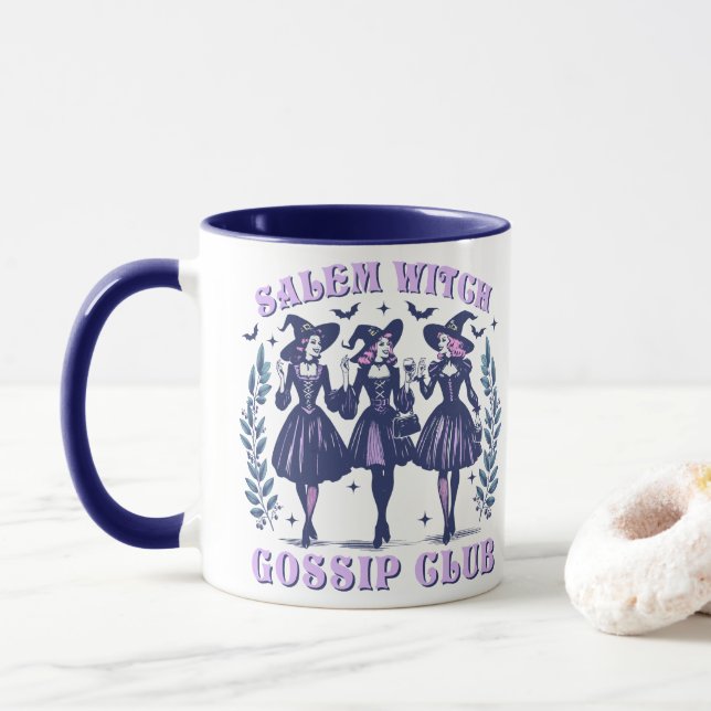 Salem Hexenklub Halloween Tasse (Mit Donut)