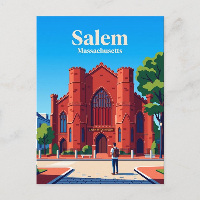 Salem Hexenmuseum USA Postkarte (Vorderseite)