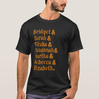 Salem Hexenprozesse Frauen 1692 Namensstapel Hallo T-Shirt