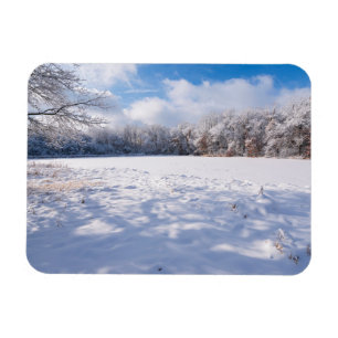 Salem Hills Teich und Wald Winterlandschaft Magnet