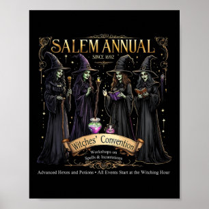 Salem Jährlich 1692 Hexen Konvention Halloween Vin Poster