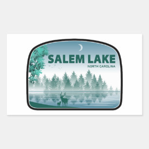 Salem Lake North Carolina Hirsche Rechteckiger Aufkleber