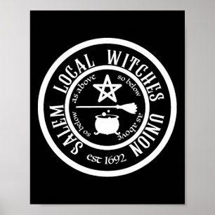 Salem Local Hexches Gewerkschaft Est 1692 Hallowee Poster