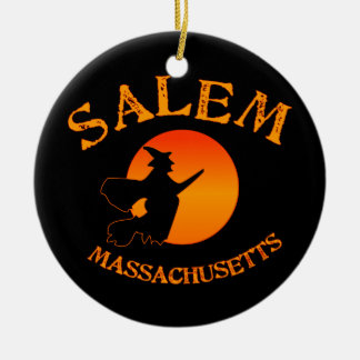 Salem MA Witch Keramik Ornament