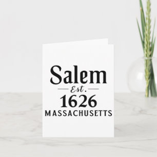 Salem Machusettes Est. 1626 Halloween Herbst Herbs Karte