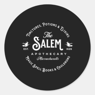 Salem Machusetts Apothekary Vintag Salem Est 1626 Runder Aufkleber