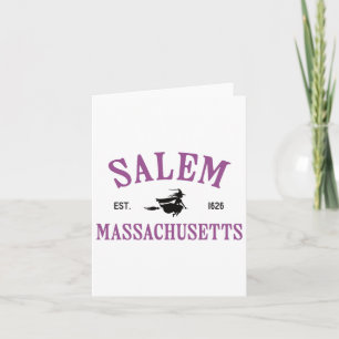 Salem Machusetts Rotzunge Broomstick Halloween Karte