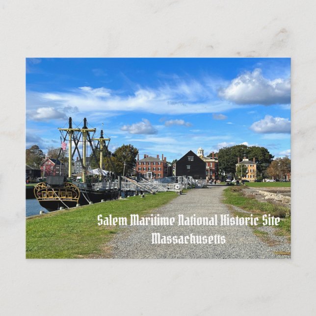 Salem Maritime National History Postkarte (Vorderseite)