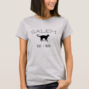 Salem Massachusetts Hexches' Black Cat 1626 T-Shirt
