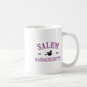 Salem Massachusetts Hexe fliegt auf einem Besensti Kaffeetasse