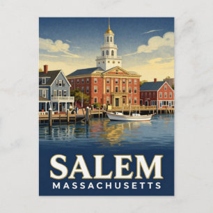 Salem Massachusetts Historischer Hafen Reise Postkarte