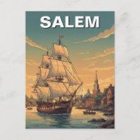 Salem Massachusetts Postkarte