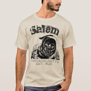 Salem Massachusetts, Schädel grimmiger Sensenmann T-Shirt