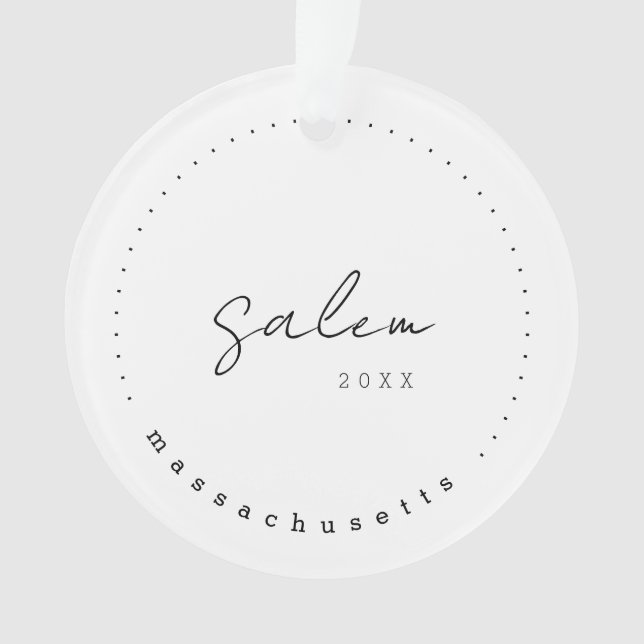 Salem, Massachusetts Travel United Staaten Simple Ornament (Vorderseite)