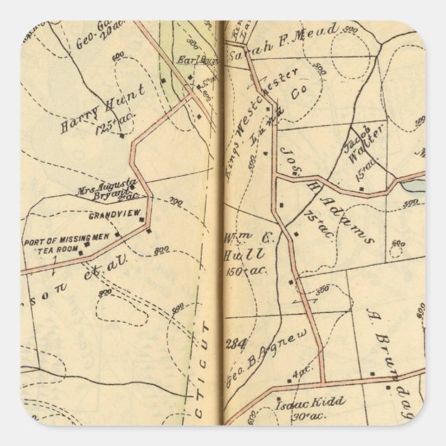 Salem, New York Quadratischer Aufkleber (Vorderseite)