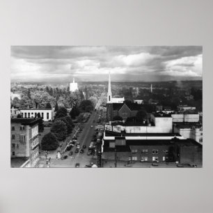 Salem ODER Stadtansicht von der Luft-Fotografie Poster