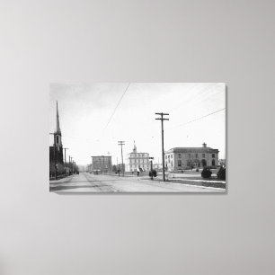 Salem, oder Town View Staat Street Foto Leinwanddruck