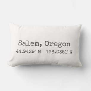 Salem, Oregon Koordinaten Lendenkissen