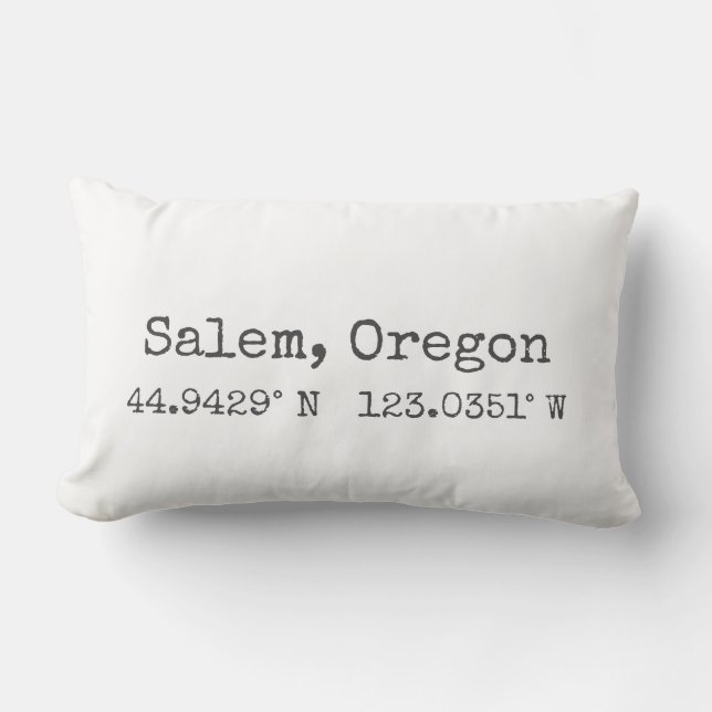 Salem, Oregon koordiniert Lumbar Pillow Lendenkissen (Vorderseite)