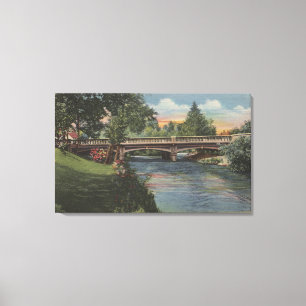 Salem, Oregon - schöner Mühlnebenfluß Leinwanddruck