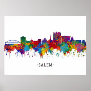 Salem Oregon Skyline Poster